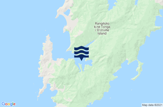 Karte der Gezeiten Mokau Bay, New Zealand