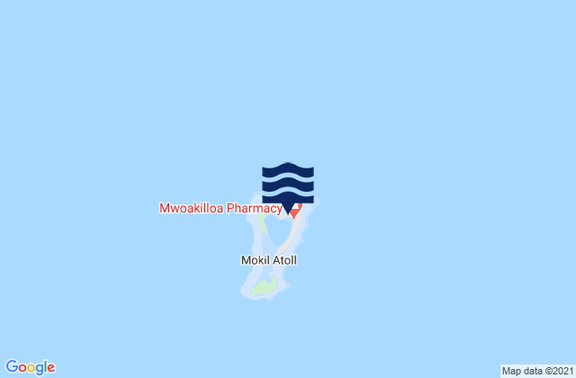 Karte der Gezeiten Mokil, Micronesia