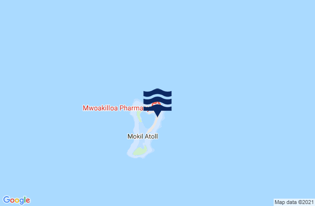 Karte der Gezeiten Mokil Municipality, Micronesia