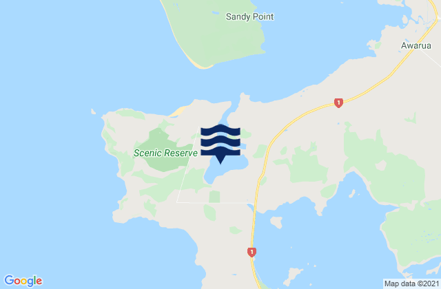 Karte der Gezeiten Mokomoko Inlet, New Zealand