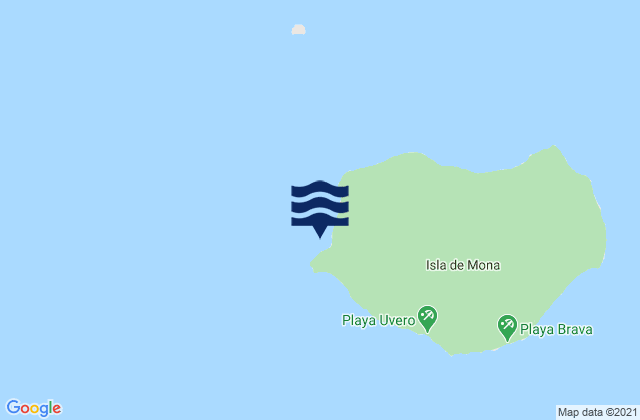 Karte der Gezeiten Mona Island, Puerto Rico