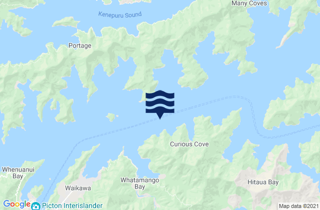 Karte der Gezeiten Monkey Bay, New Zealand