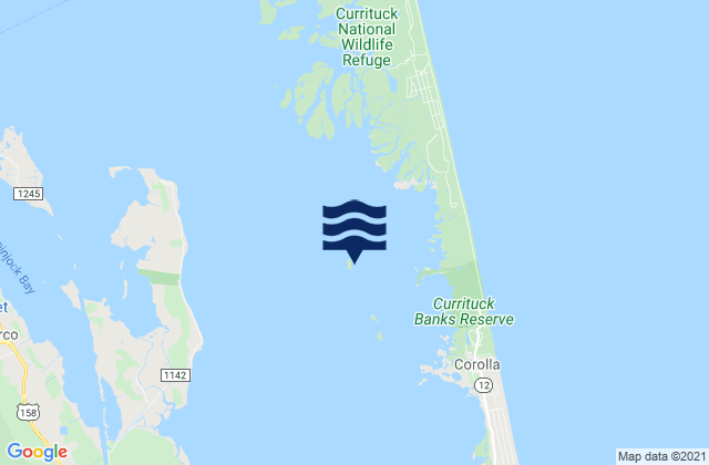 Karte der Gezeiten Monkey Island, United States