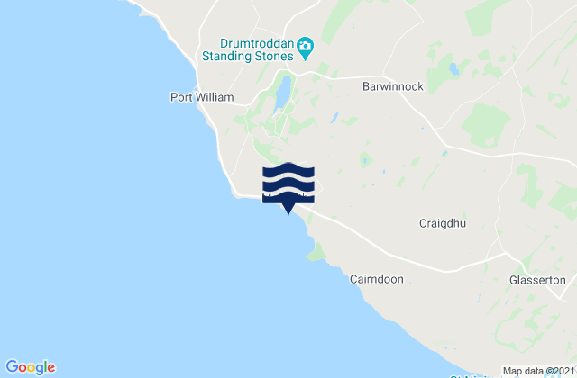 Karte der Gezeiten Monreith Bay, United Kingdom