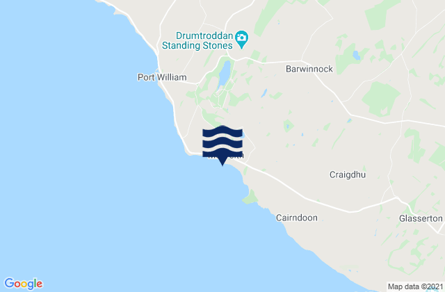 Karte der Gezeiten Monreith Beach, United Kingdom