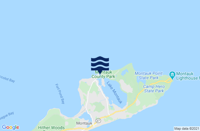 Karte der Gezeiten Montauk Harbor Entrance, United States