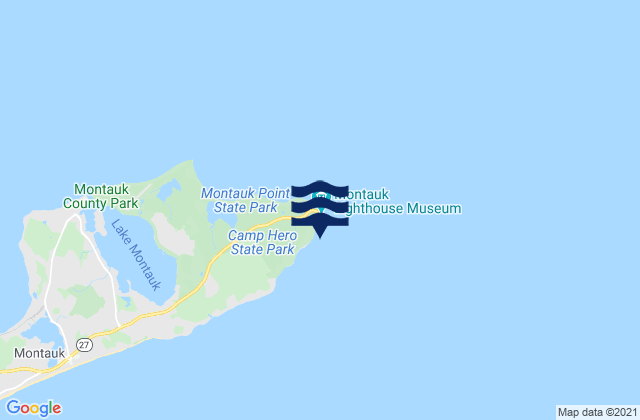 Karte der Gezeiten Montauk Point - Turtles, United States