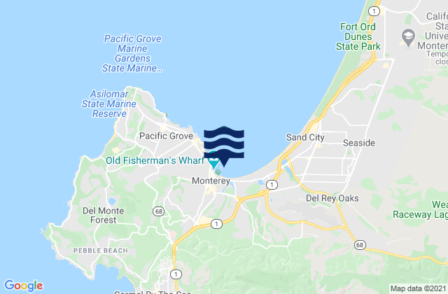 Karte der Gezeiten Monterey Monterey Bay, United States