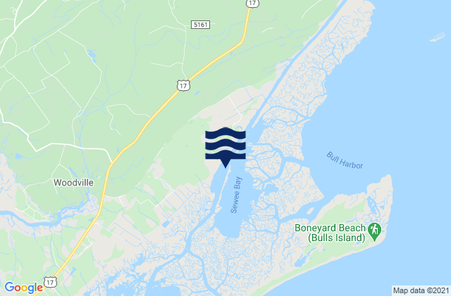 Karte der Gezeiten Moores Landing ICWW Sewee Bay, United States