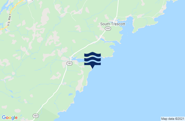 Karte der Gezeiten Moose Cove, Canada