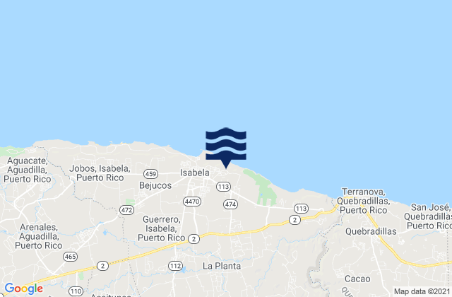 Karte der Gezeiten Mora Barrio, Puerto Rico