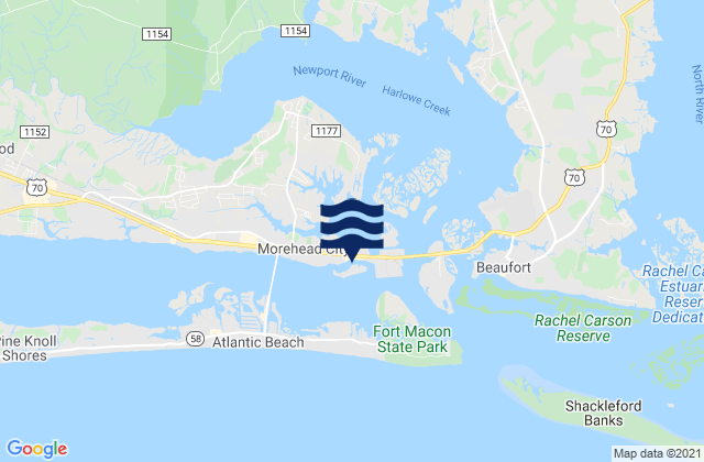 Karte der Gezeiten Morehead City Harbor, United States