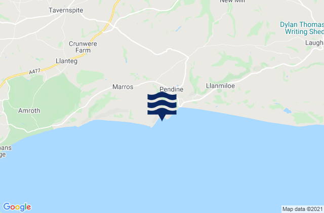 Karte der Gezeiten Morfa Bychan Beach, United Kingdom