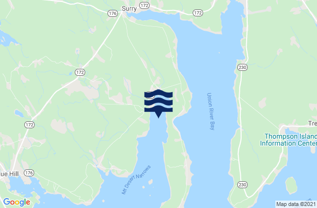 Karte der Gezeiten Morgan Bay, United States