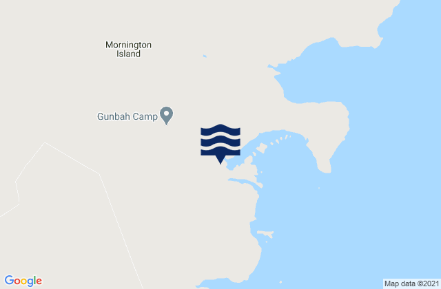 Karte der Gezeiten Mornington Island, Australia