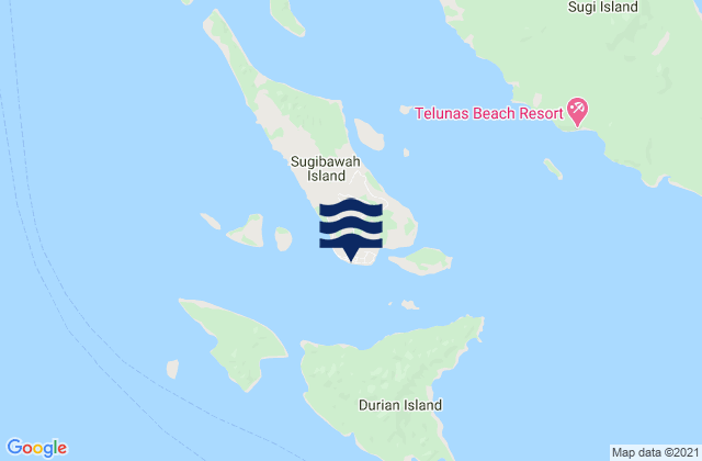 Karte der Gezeiten Moro, Indonesia