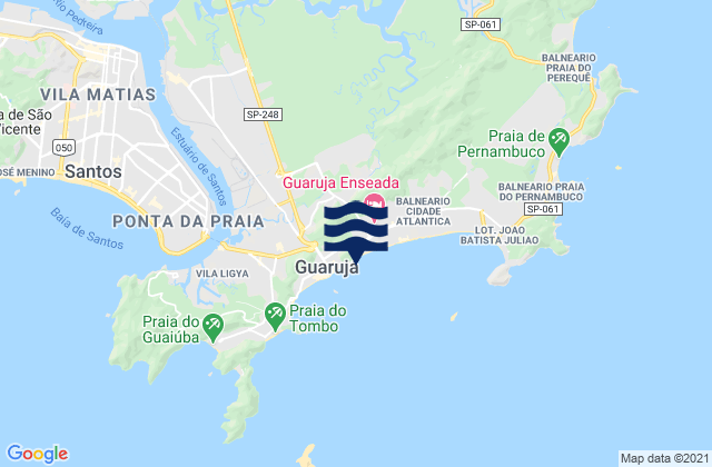 Karte der Gezeiten Morro do Maluf, Brazil