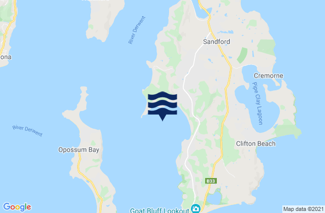 Karte der Gezeiten Mortimer Bay, Australia