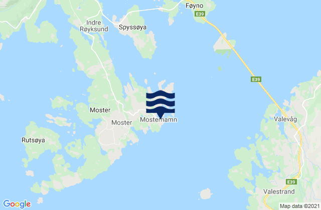 Karte der Gezeiten Mosterhamn, Norway