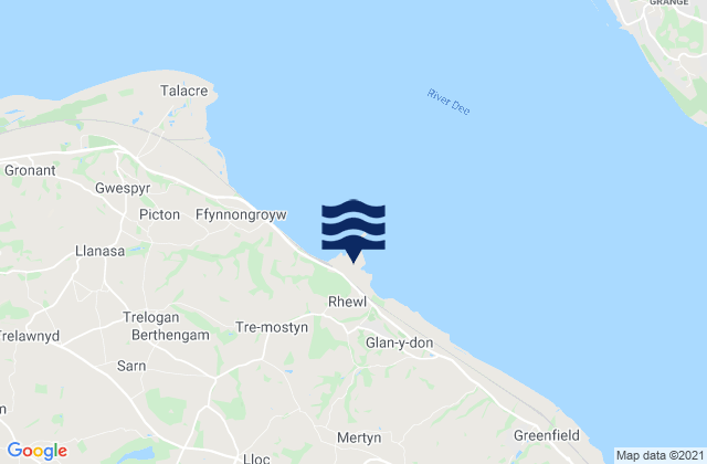 Karte der Gezeiten Mostyn Docks, United Kingdom