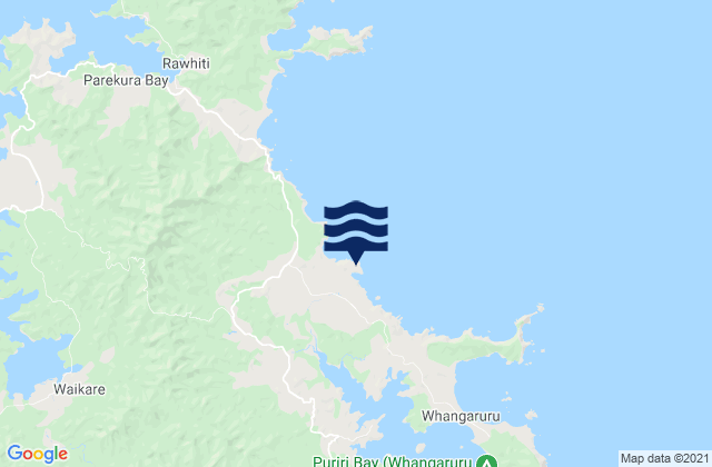 Karte der Gezeiten Motukiore Island, New Zealand