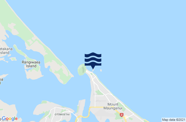 Karte der Gezeiten Moturiki Island, New Zealand