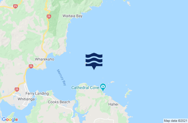 Karte der Gezeiten Moturoa Island (Tower Rock), New Zealand