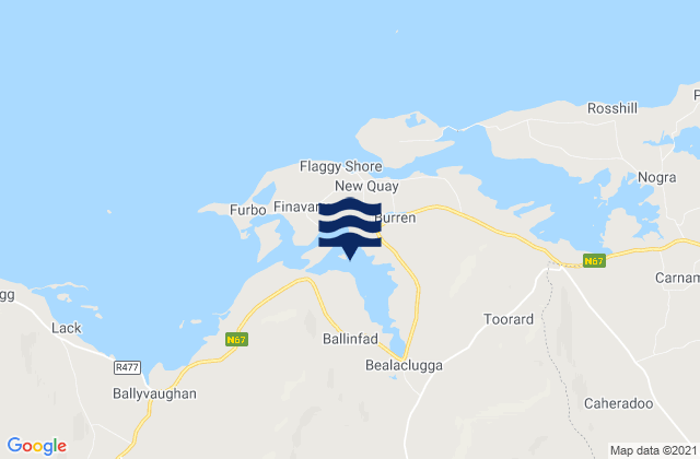 Karte der Gezeiten Muckinish Bay, Ireland
