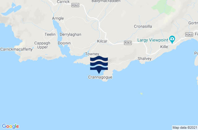 Karte der Gezeiten Muckros Head, Ireland