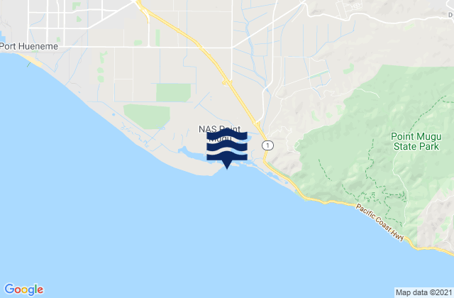 Karte der Gezeiten Mugu Lagoon, United States