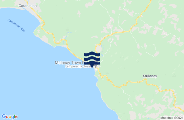 Karte der Gezeiten Mulanay, Philippines
