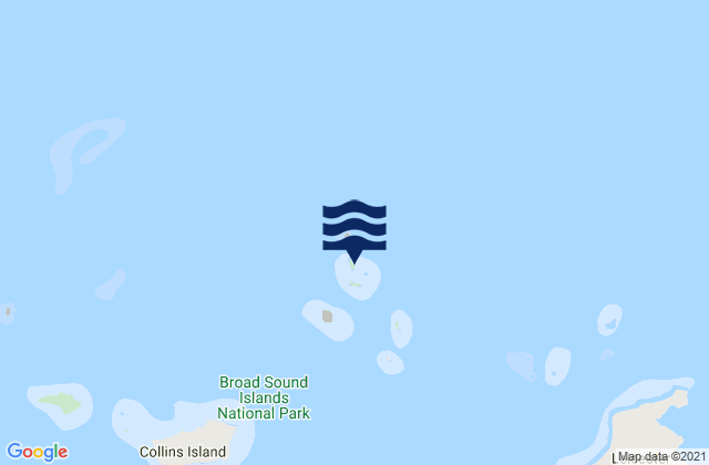 Karte der Gezeiten Mumford Island, Australia