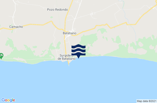 Karte der Gezeiten Municipio de Batabanó, Cuba
