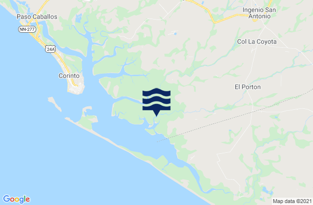 Karte der Gezeiten Municipio de Chichigalpa, Nicaragua
