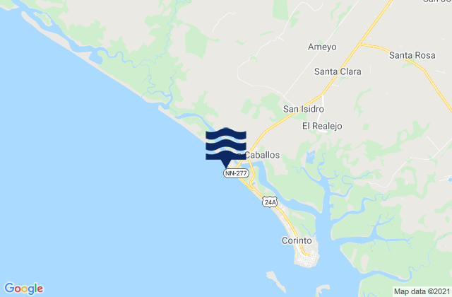Karte der Gezeiten Municipio de El Realejo, Nicaragua