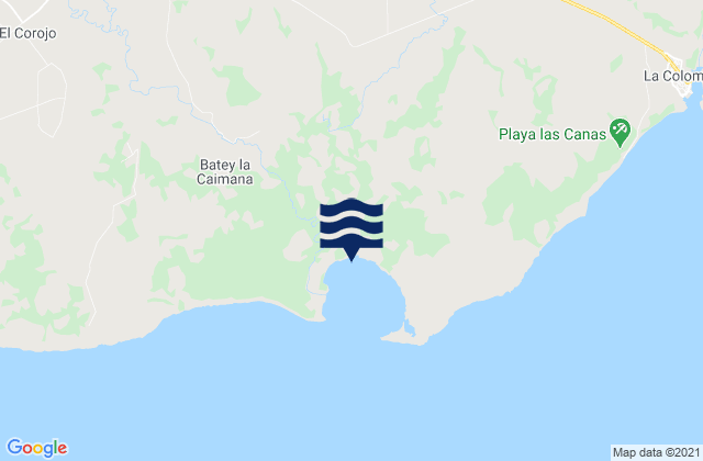 Karte der Gezeiten Municipio de San Luis, Cuba