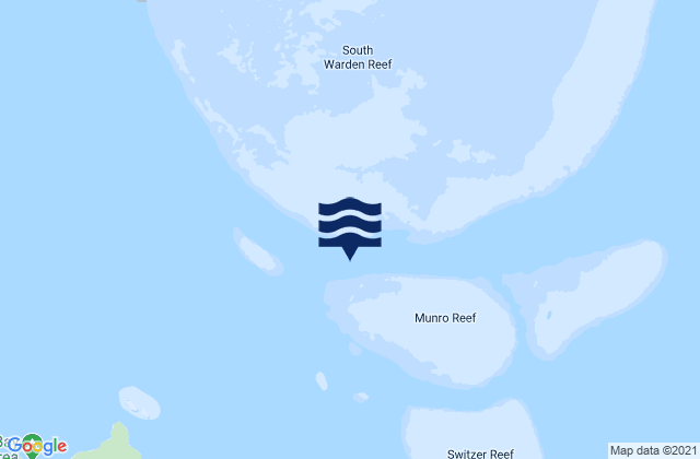 Karte der Gezeiten Munro Reef, Australia