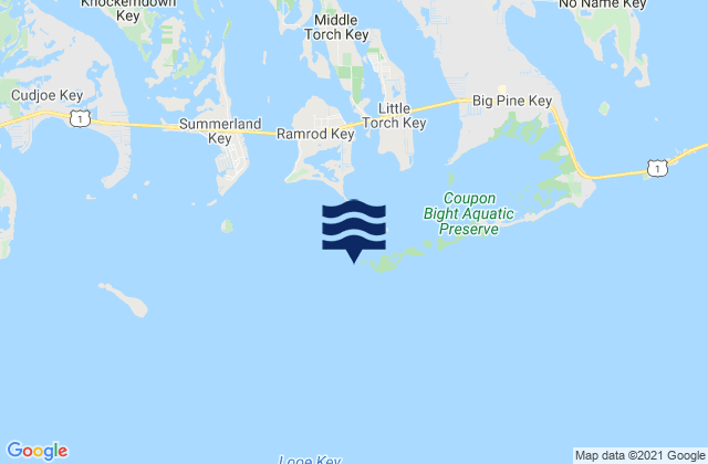 Karte der Gezeiten Munson Island (Newfound Harbor Channel), United States