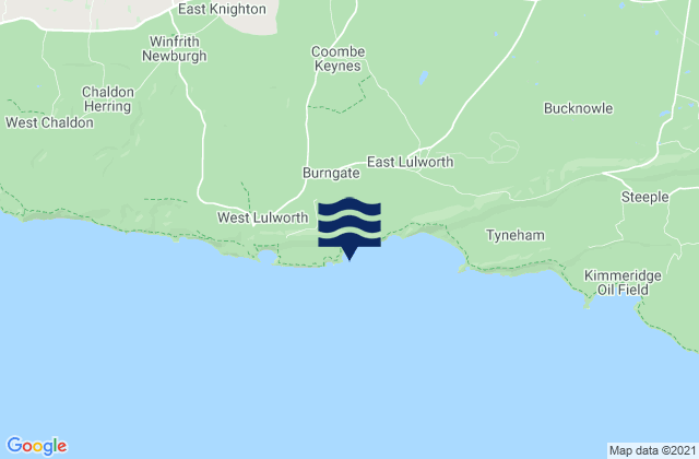 Karte der Gezeiten Mupe Bay, United Kingdom
