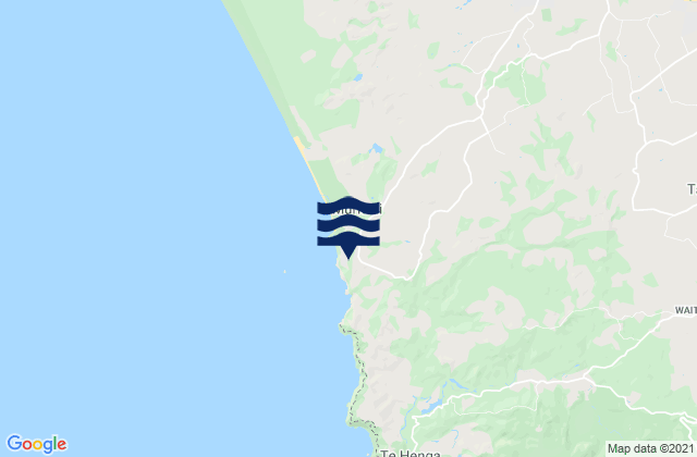 Karte der Gezeiten Muriwai Beach Auckland, New Zealand