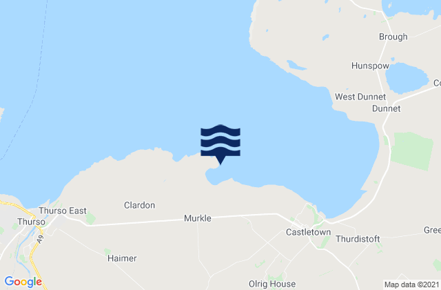 Karte der Gezeiten Murkle Point, United Kingdom