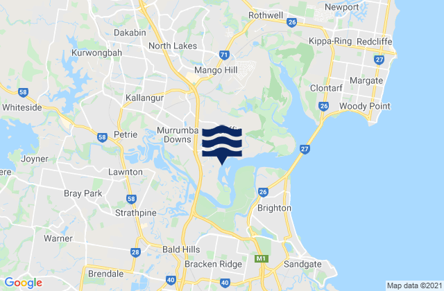 Karte der Gezeiten Murrumba Downs, Australia