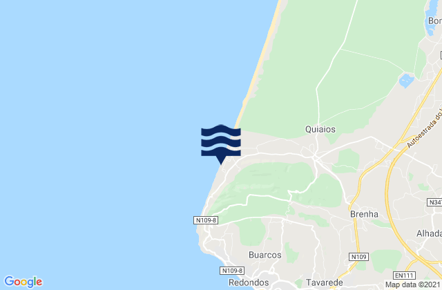 Karte der Gezeiten Murtinheira, Portugal