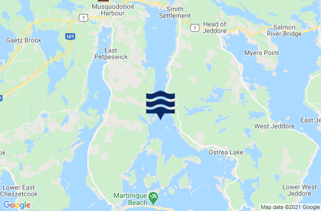 Karte der Gezeiten Musquodoboit Harbour, Canada
