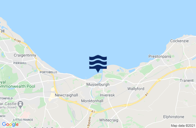 Karte der Gezeiten Musselburgh, United Kingdom