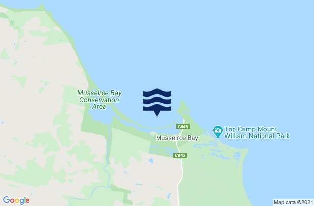 Karte der Gezeiten Musselroe Bay, Australia