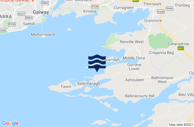 Karte der Gezeiten Mweeloon Bay, Ireland