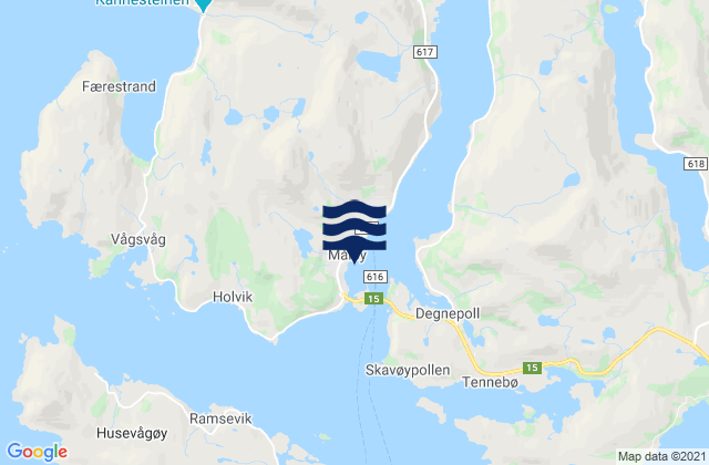 Karte der Gezeiten Måløy, Norway