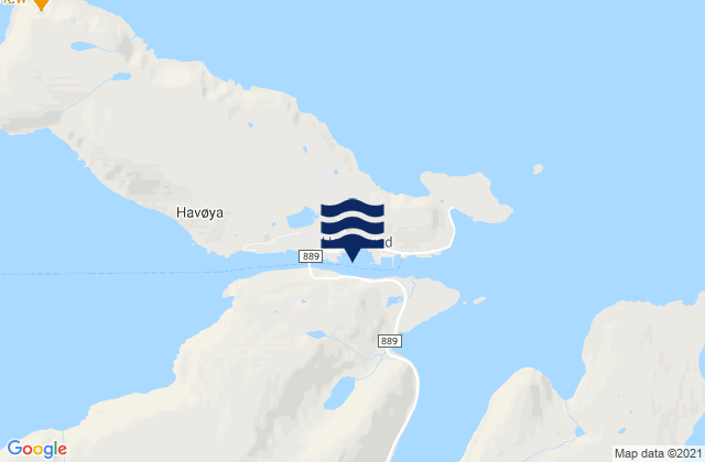 Karte der Gezeiten Måsøy, Norway
