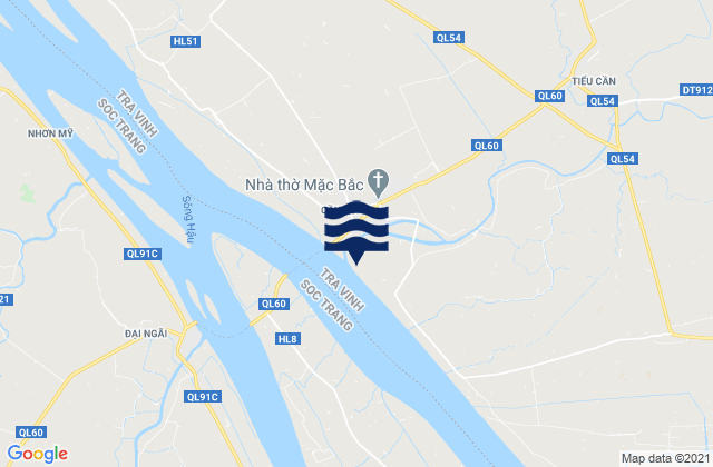 Karte der Gezeiten Mặc Bắc, Vietnam
